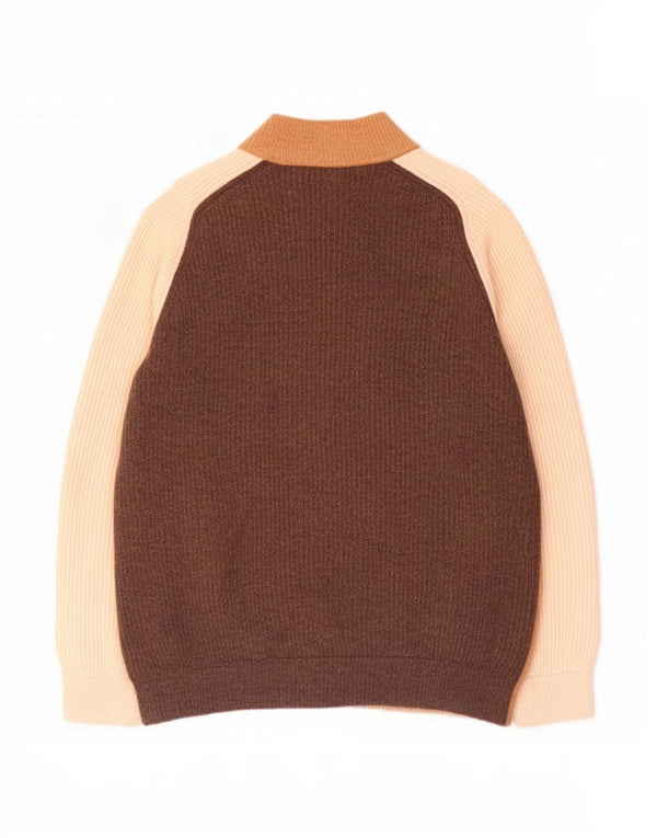 Johnny Lambs Herre Cardigan Sweater XL Beige Colourblock