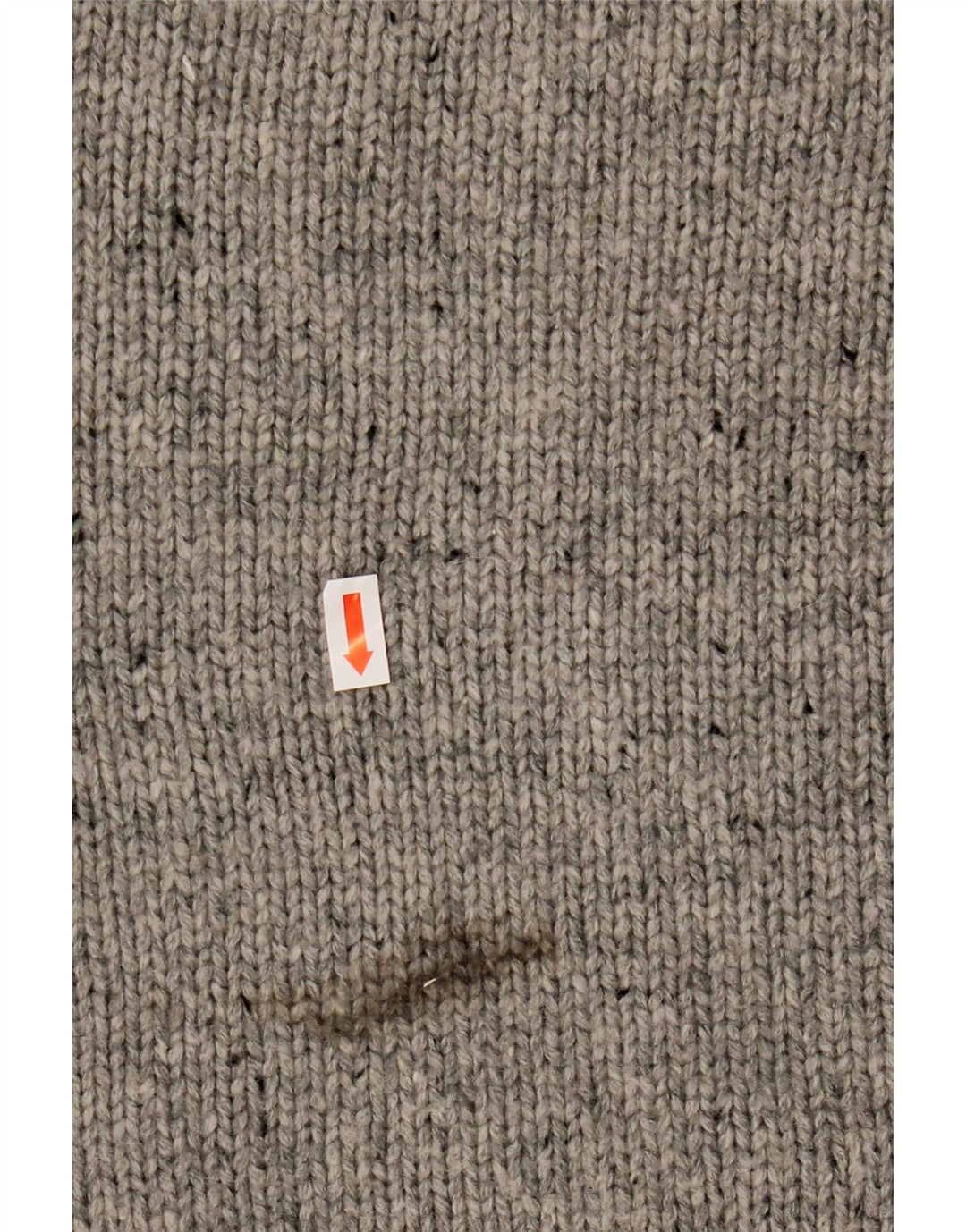 NAUTICA Herre Button Neck Sweater XL Grå Flecked Acryl