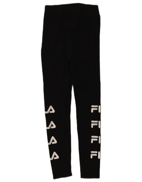 Fila Grafiske Leggings til kvinder UK 4 XS sort bomuld