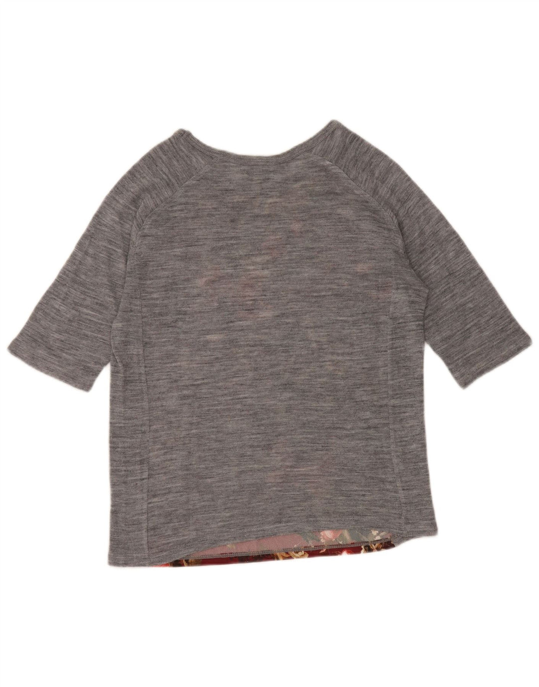 Zara Dame Trafaluc Top 3/4 ærmer UK 12 Medium Grey Floral