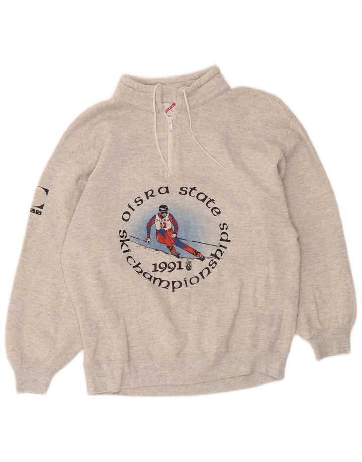 Jerzees Sweatshirt med lynlås til damer EU 46 XL Grå Flecked
