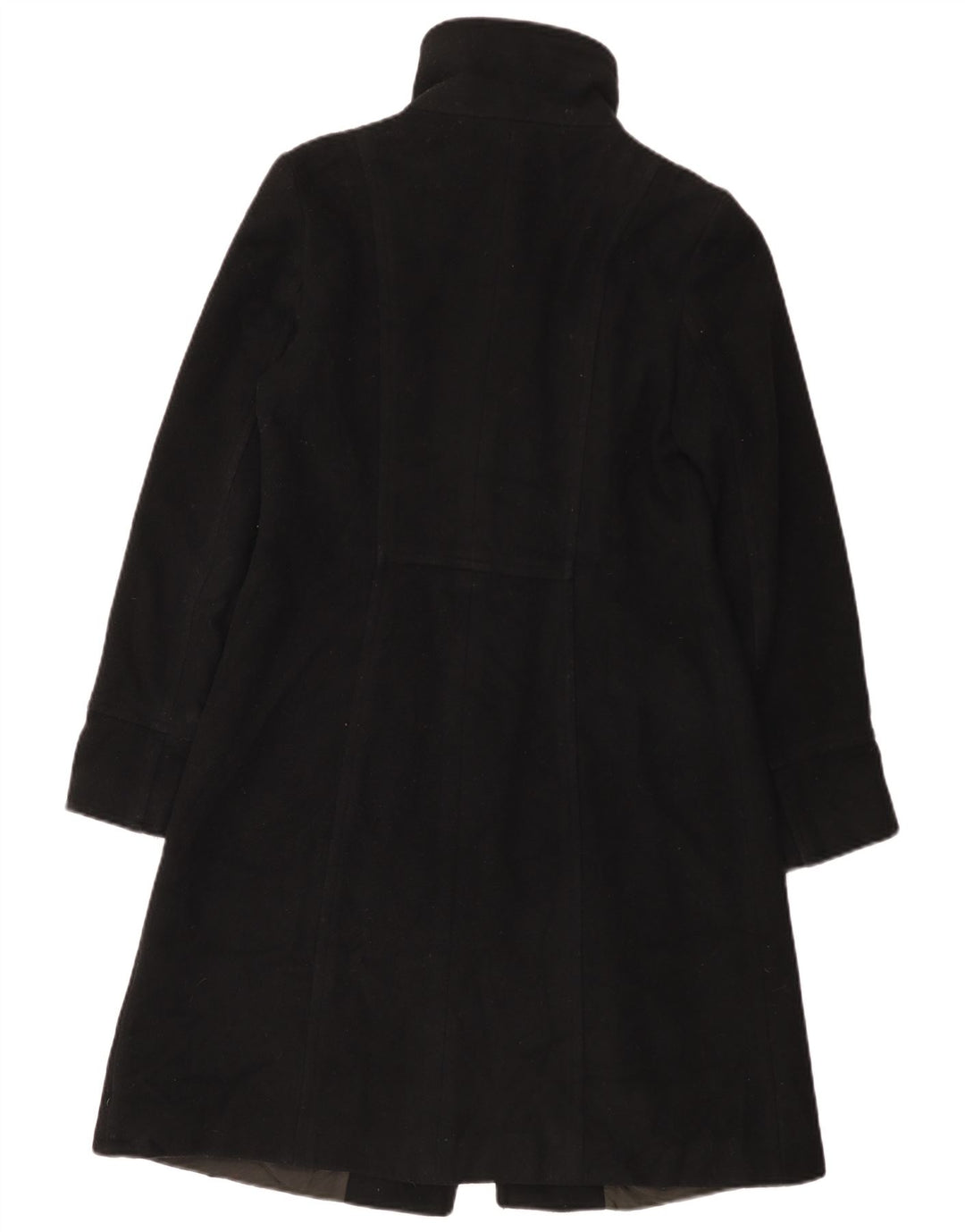 Zara Dame Overfrakke UK 12 Medium Sort Uld