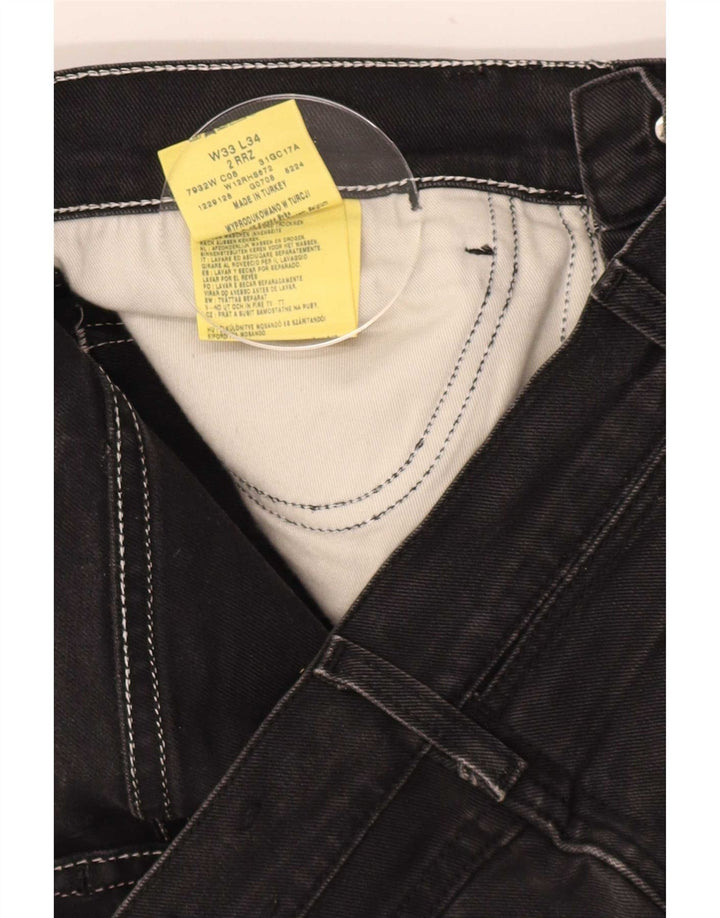Wrangler Straight Jeans til mænd W33 L34 Sort bomuld