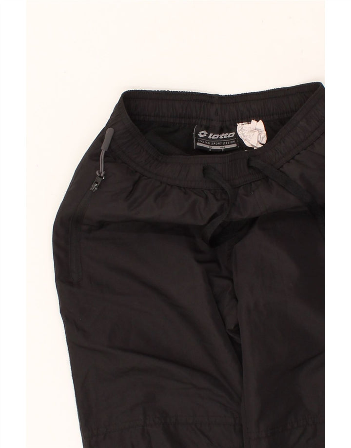 LOTTO Boys Tracksuit Trousers 7-8 Years Small Black Polyester Vintage Lotto and Second-Hand Lotto from Messina Hembry 