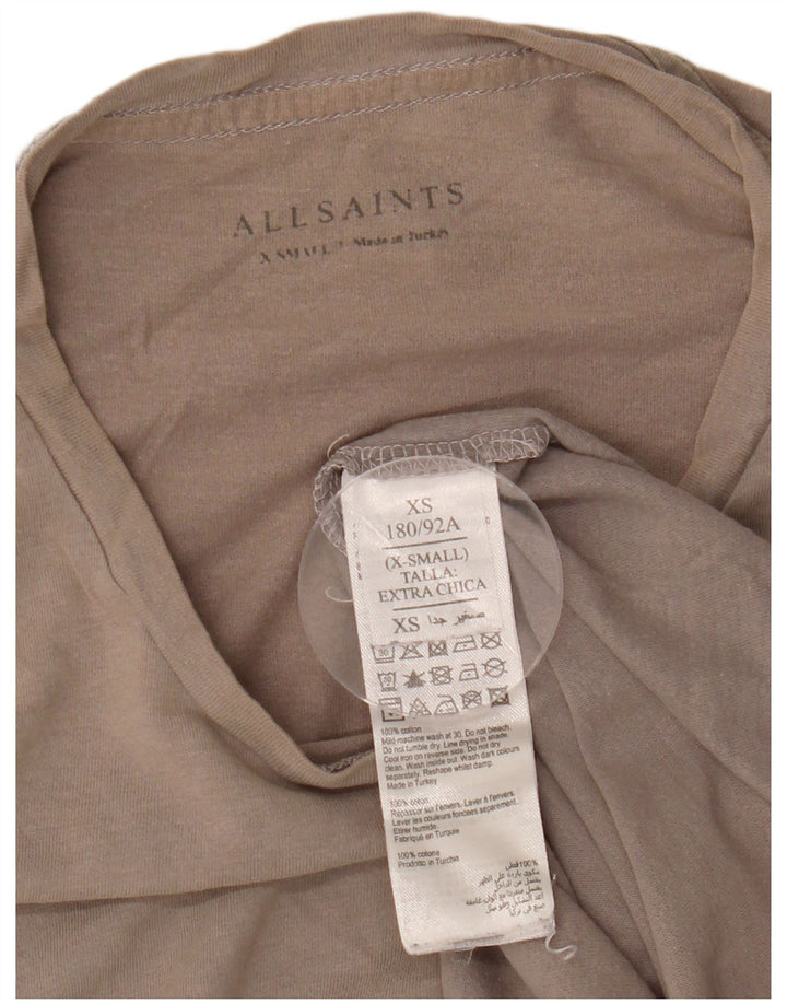 ALL SAINTS Herre T-Shirt Top XS Grå Bomuld