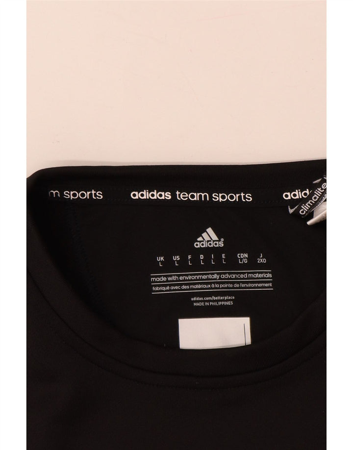 ADIDAS Herre Climalite Sweatshirt Jumper Large White Colourblock Polyester