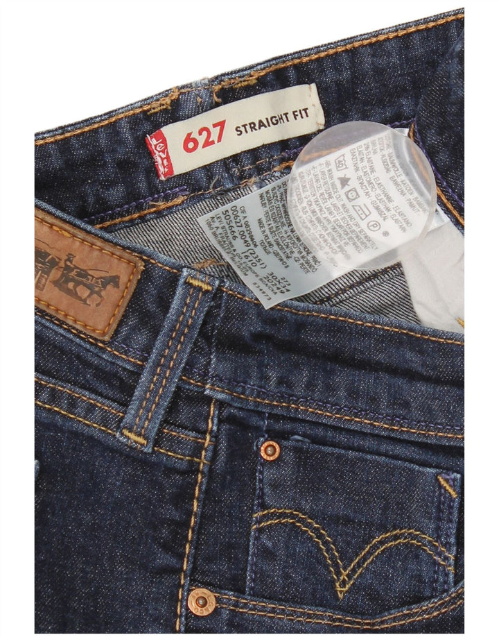 Levi's Dame 627 Straight Jeans W30 L29 Blå Bomuld