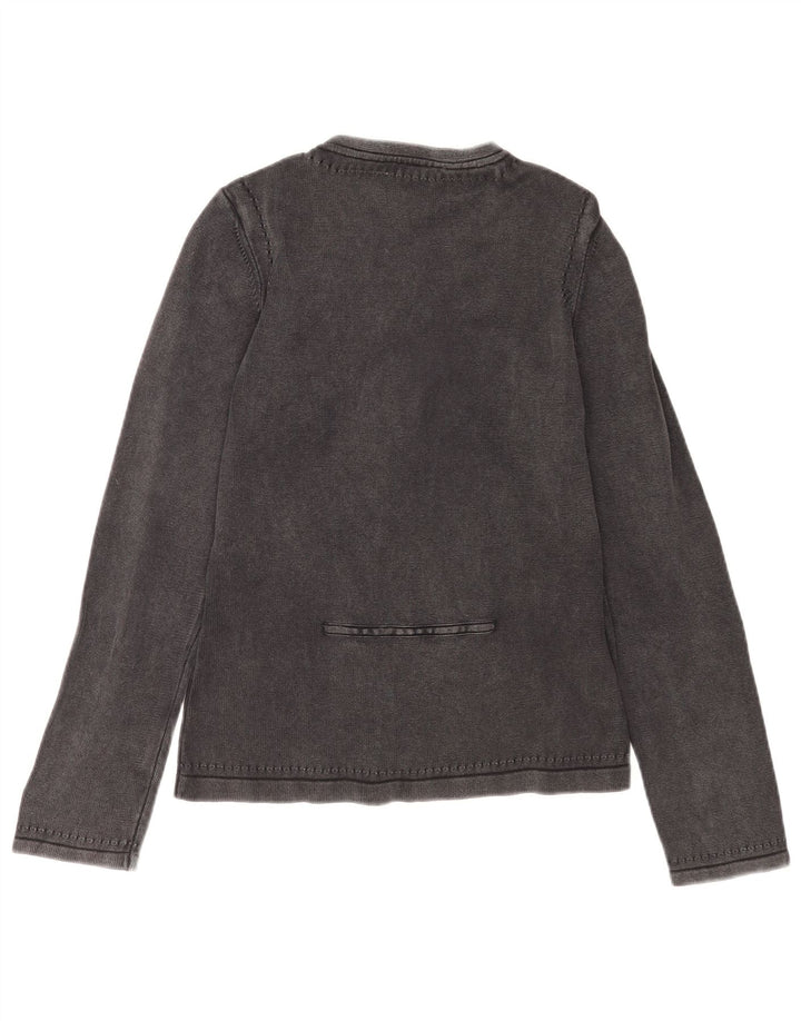 Marlboro Classics Dame Cardigan Sweater UK 14 Stor Grå Bomuld