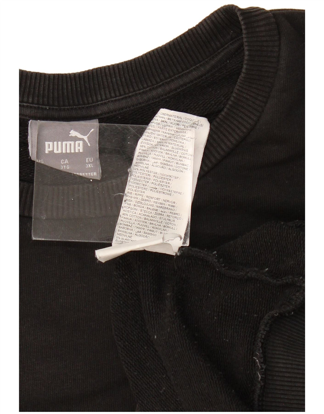 PUMA grafisk sweatshirt til mænd 3XL sort bomuld