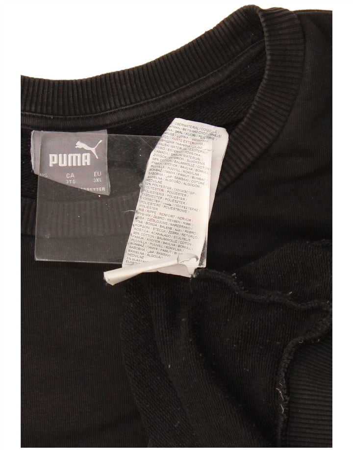 PUMA grafisk sweatshirt til mænd 3XL sort bomuld