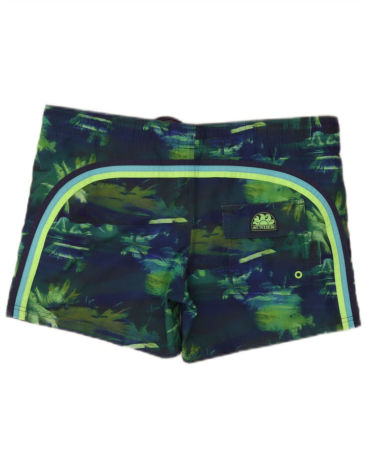 Sundek Herre badeshorts Medium Navy Blue Colourblock Polyester Hawaiian