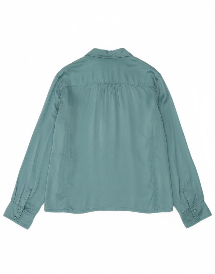 CHERIE Womens Shirt Blouse IT 52 2XL Blue