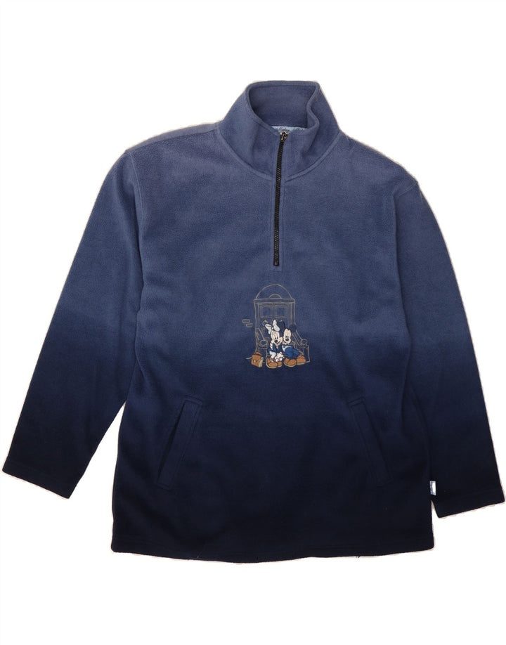 DISNEY Mens Mickey Mouse Graphic Fleece Jumper Medium Navy Blue Vintage Disney and Second-Hand Disney from Messina Hembry 