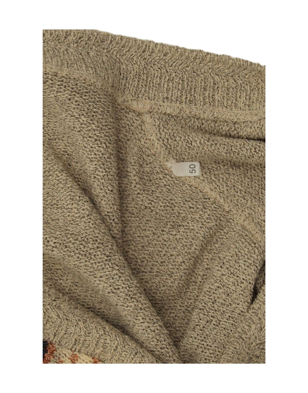 Vintage herre cardigan sweater IT 50 Medium Grå Geometrisk