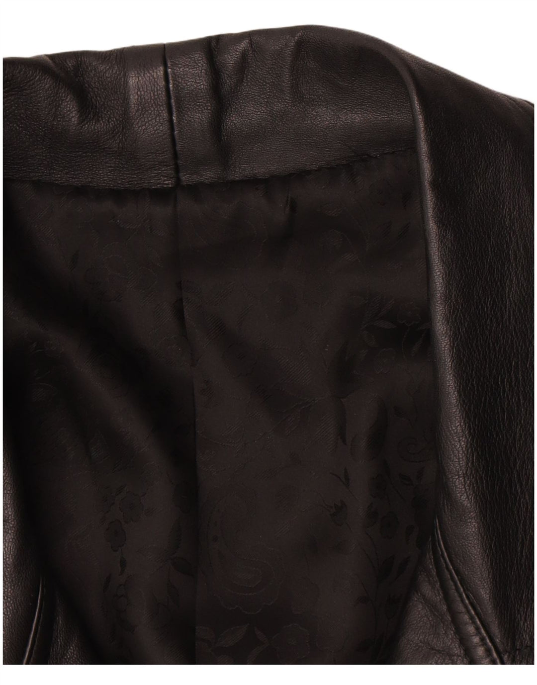 Vintage kvinde bomber læderjakke UK 18 XL Sort