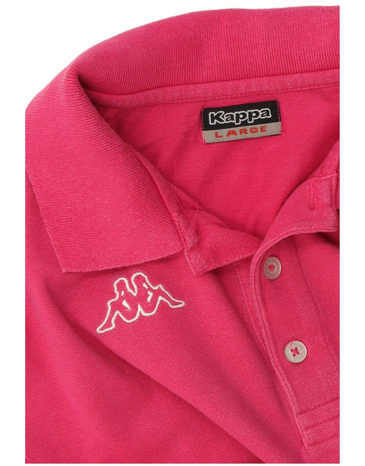 Kappa Herre Polo Shirt Large Pink