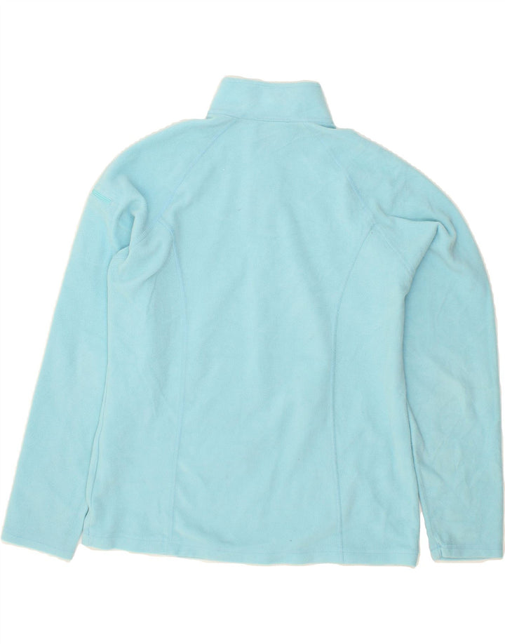 L.L.BEAN Womens Zip Neck Fleece Jumper UK 12 Medium Turquoise Polyester Vintage L.L.Bean and Second-Hand L.L.Bean from Messina Hembry 