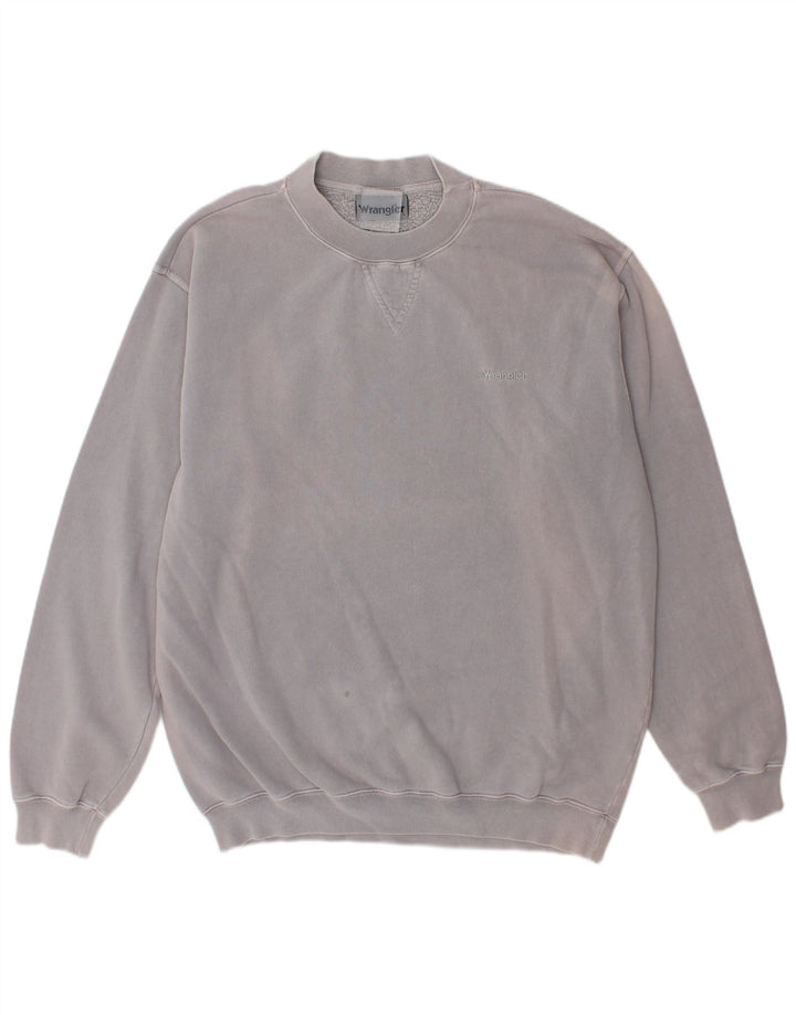 Wrangler Sweatshirt til mænd, stor grå bomuld