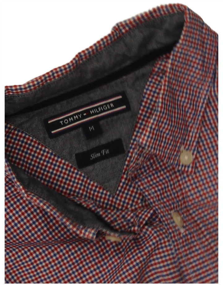 Tommy Hilfiger Herre Slim Fit skjorte Medium rød ternet bomuld