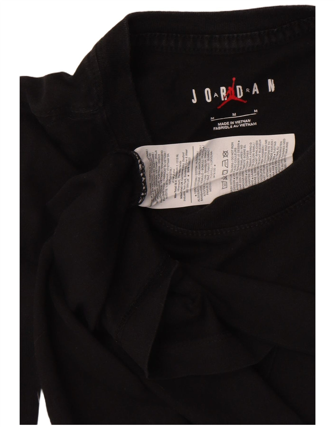 Jordan Herre Air Graphic T-Shirt Top Medium Sort Bomuld