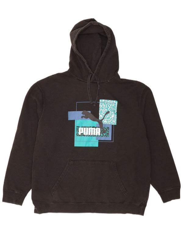 Puma Grafisk hættetrøje til mænd XL sort bomuld