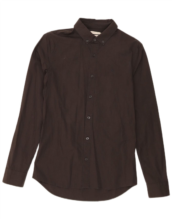 Calvin Klein Jeans Herre Extra Slim Fit skjorte Lille sort bomuld