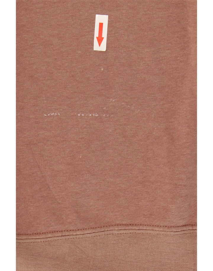 Nike Dame Oversized Longline Grafisk Hoodie Jumper UK 14 Medium Brown