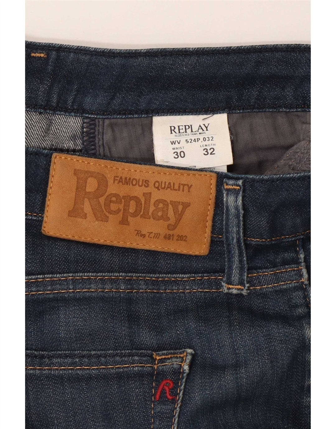 Replay Dame Bootcut Jeans W30 L32 Marineblå Bomuld