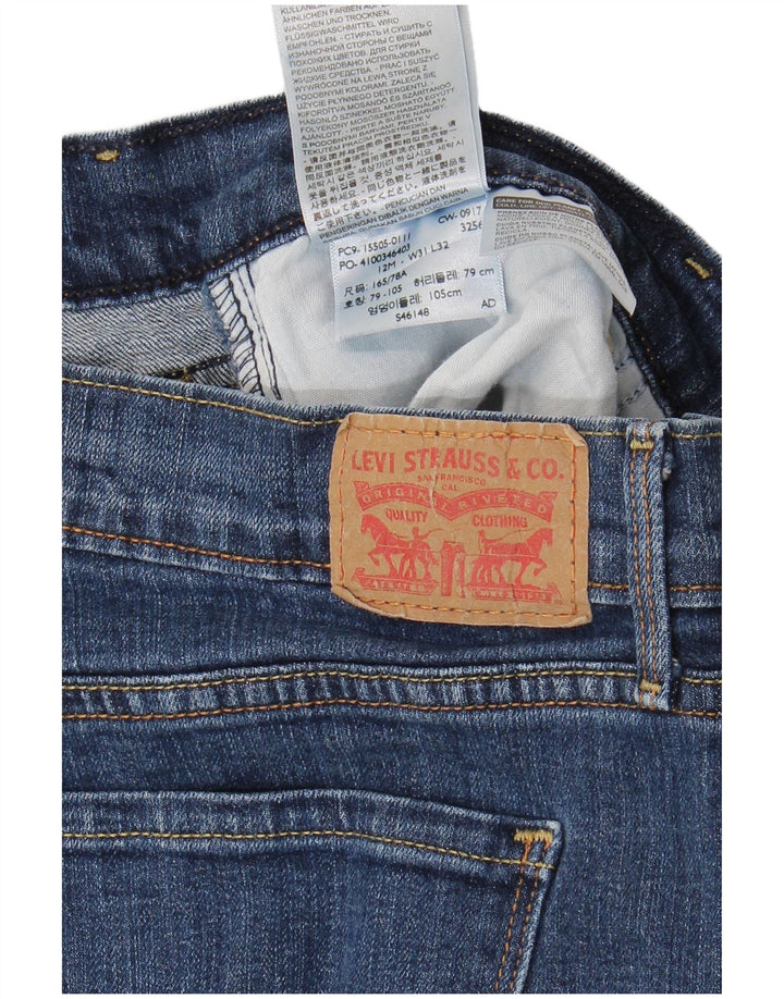 Levi's Dame 505 Straight Jeans W31 L32 Blå Bomuld