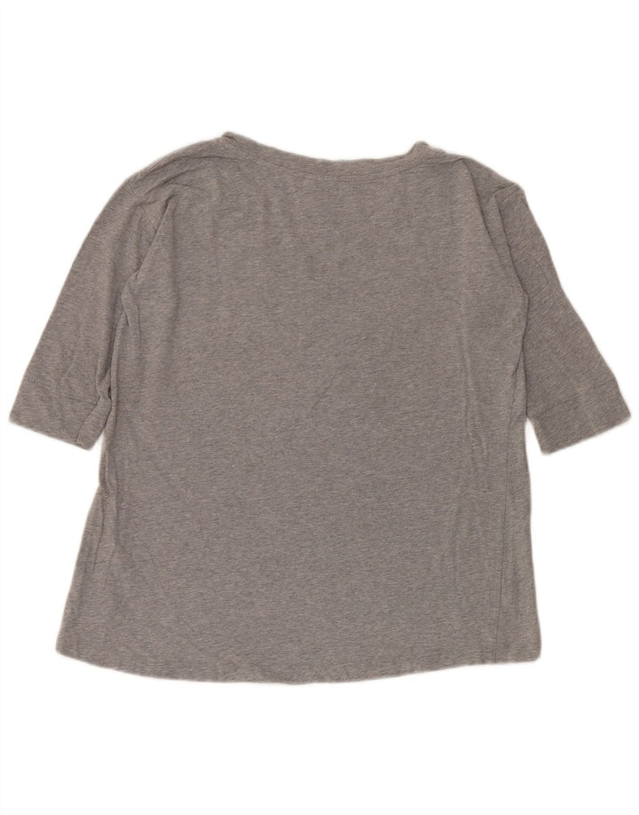 Champion Womens Heritage Fit grafisk top 3/4 ærmer UK 14 mellemgrå