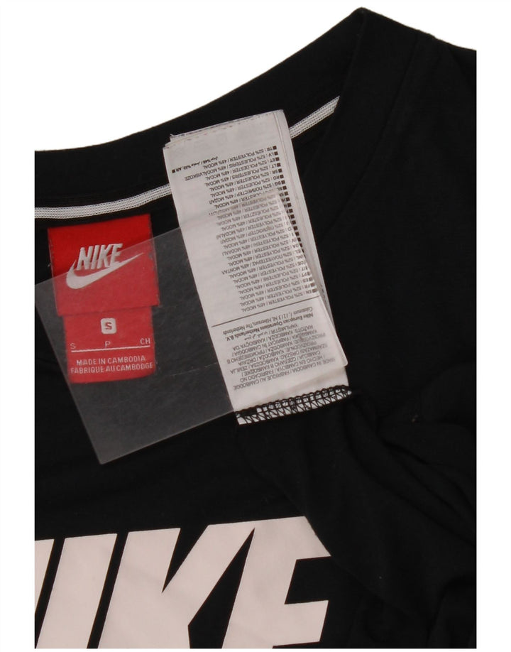 NIKE Grafisk T-shirt top til mænd, lille sort polyester