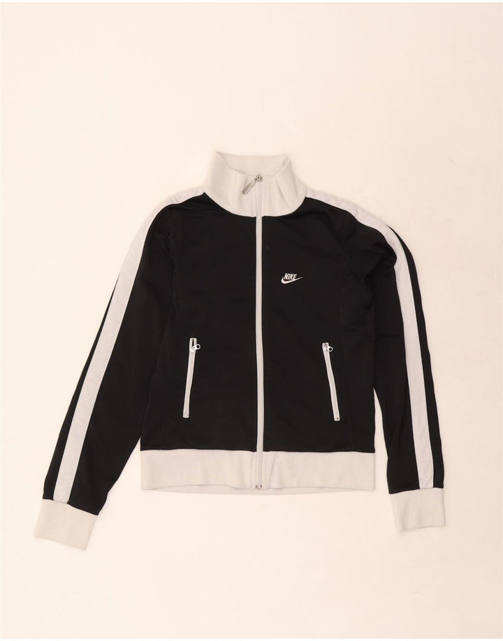 Nike fuld træningsdragt til kvinder UK 8/10 Small Black Colourblock Polyester