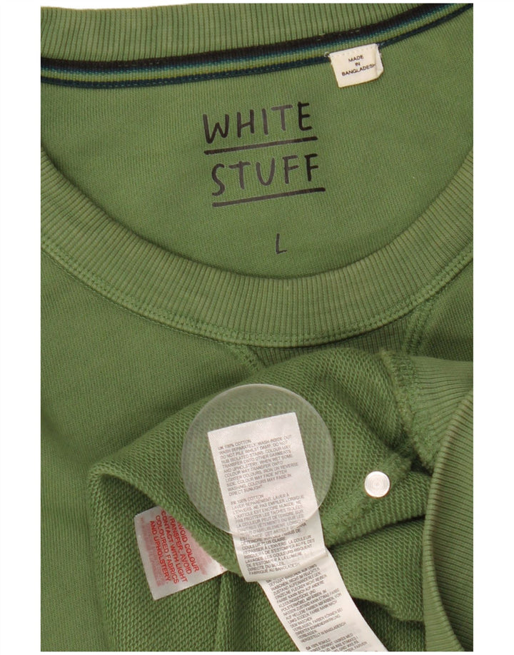 White Stuff Herre Sweatshirt Jumper Large Grøn Bomuld