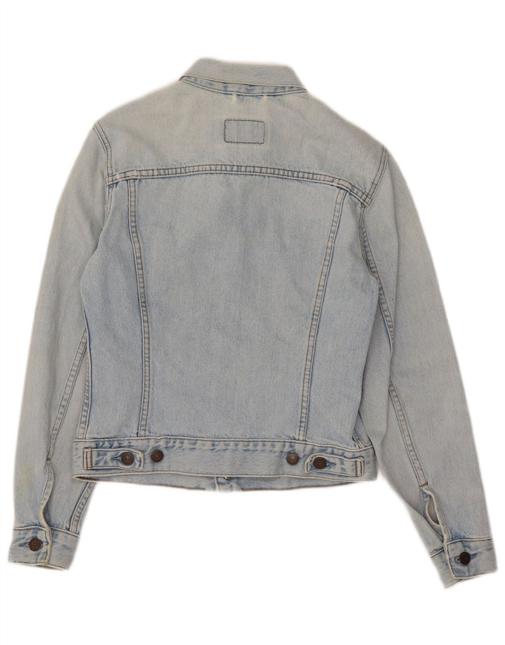 Levi's Womens Crop denimjakke UK 10 Small Blue Cotton