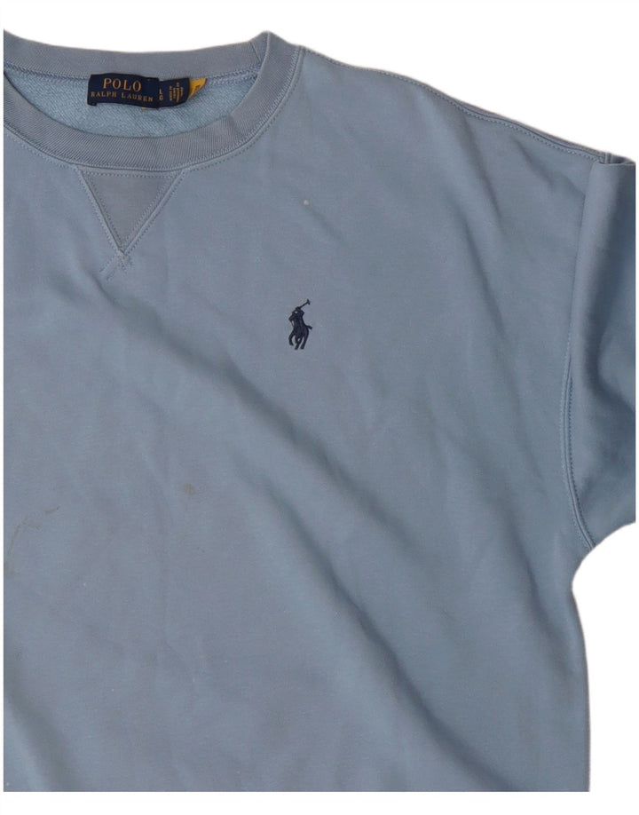 Polo Ralph Lauren Dame Oversized Sweatshirt Jumper UK 16 Large Blue