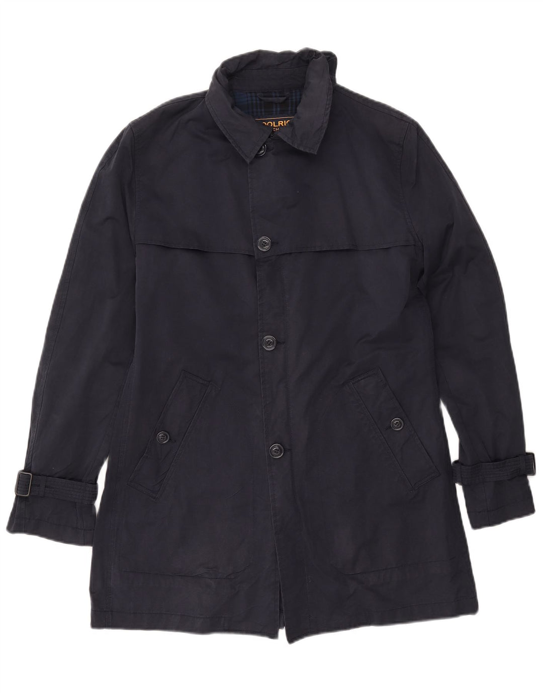 WOOLRICH Trench Coat til mænd UK 36 Lille marineblå bomuld