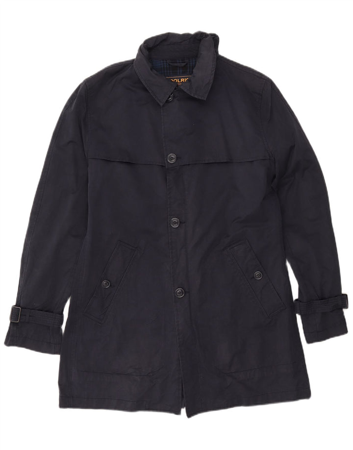 WOOLRICH Trench Coat til mænd UK 36 Lille marineblå bomuld