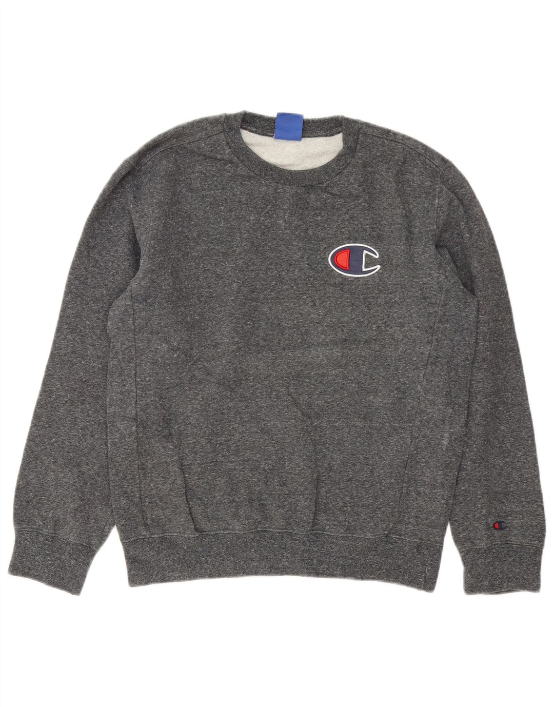 Champion Dame Sweatshirt Jumper UK 14 Medium Grey Flecked Bomuld
