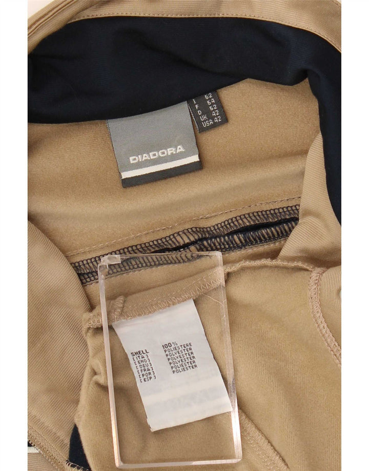 Diadora Træningsdragt til mænd Topjakke UK 42 Stor Beige Colourblock Polyester