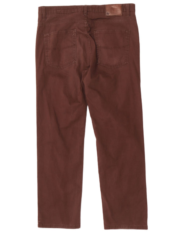 Marks & Spencer Herre Blue Harbor Tapered Casual Bukser W34 L29 Brun