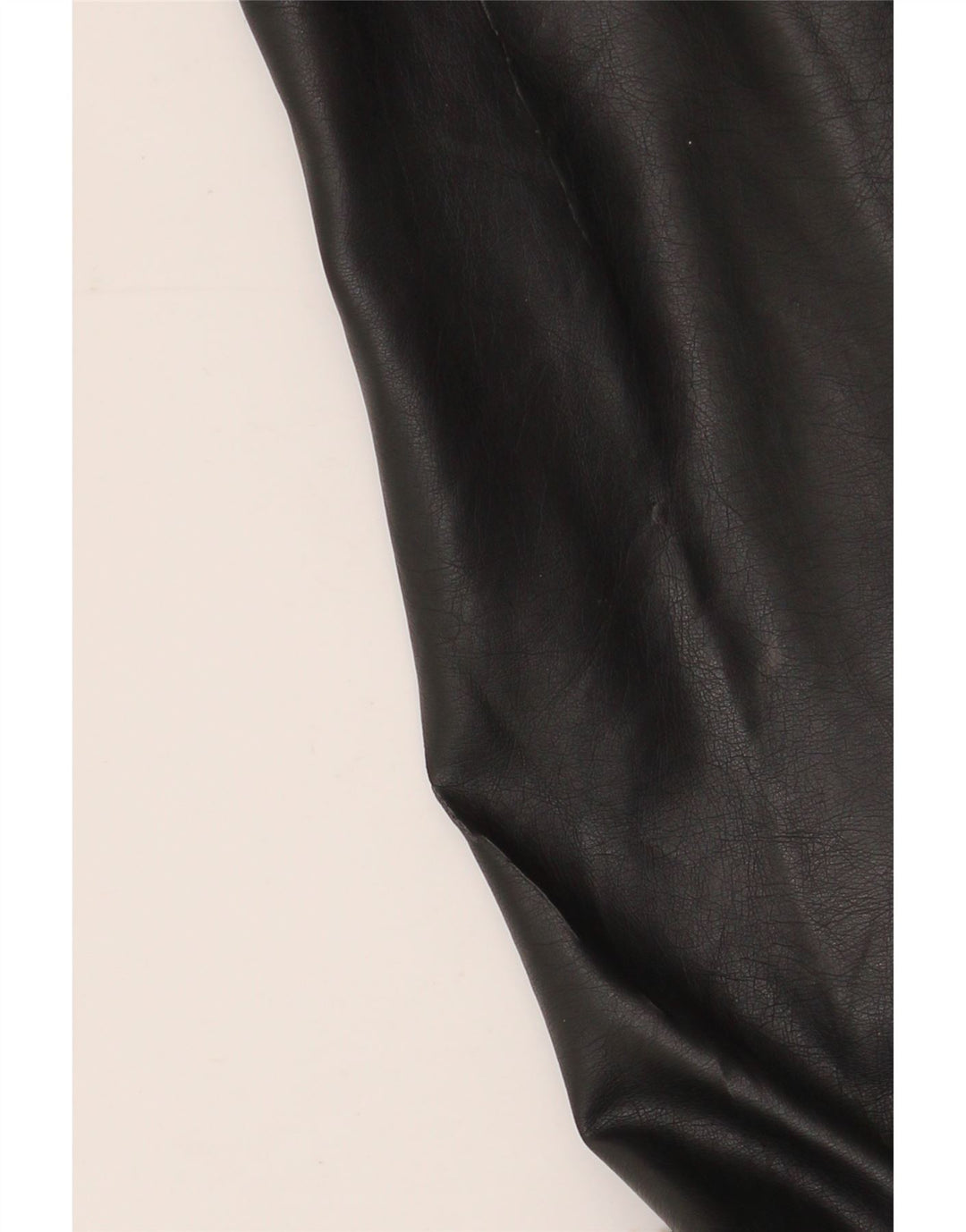 French Connection Womens Crop Biker Jacket UK 6 XS Sort polyurethan