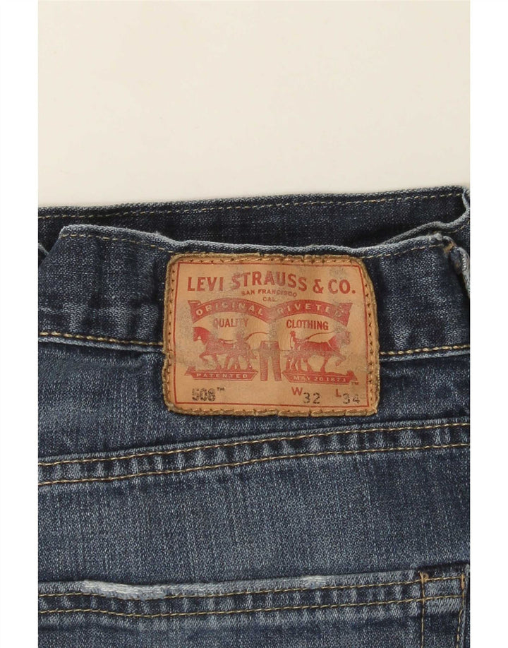 Levi's Dame 508 Straight Jeans W32 L28 Blå