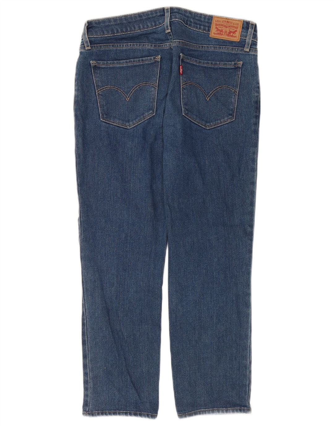 LEVI'S Dame 712 Crop Slim Jeans W29 L24 Blå Bomuld