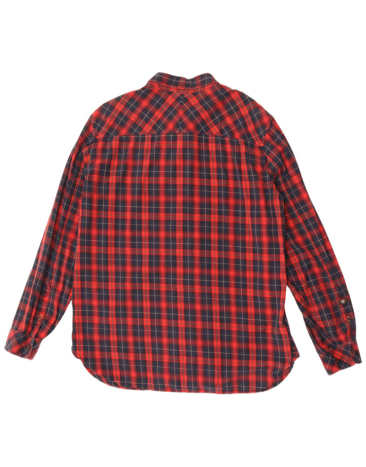 Timberland Herre Slim Fit skjorte 2XL rød ternet bomuld
