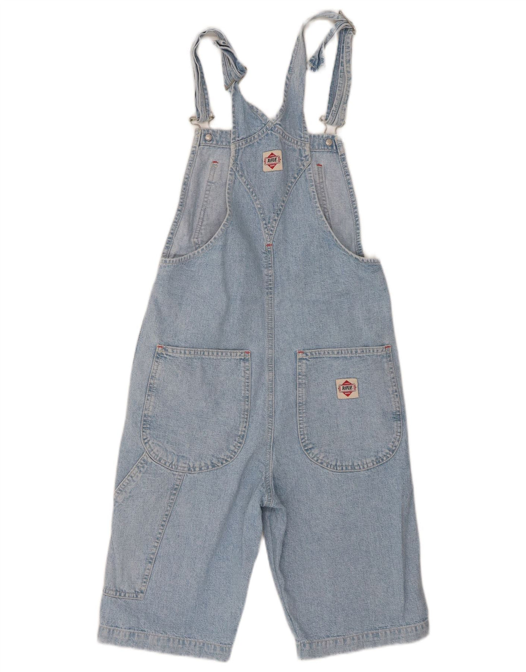 Rifle Dame Dungarees Denim Shorts W26 Small Blue Bomuld