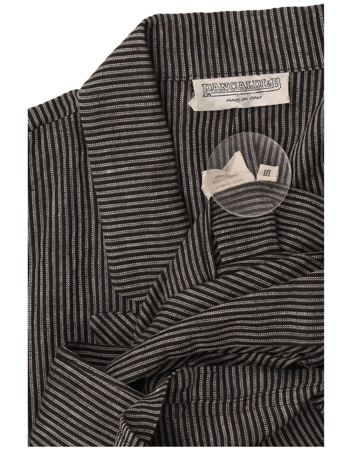 Pancaldi & B Dame Blazer Jacket UK 16 Large Grey Pinstripe