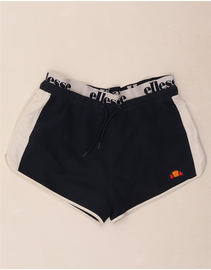 Ellesse Herre grafiske sportsshorts Large Navy Blue Colourblock Polyester