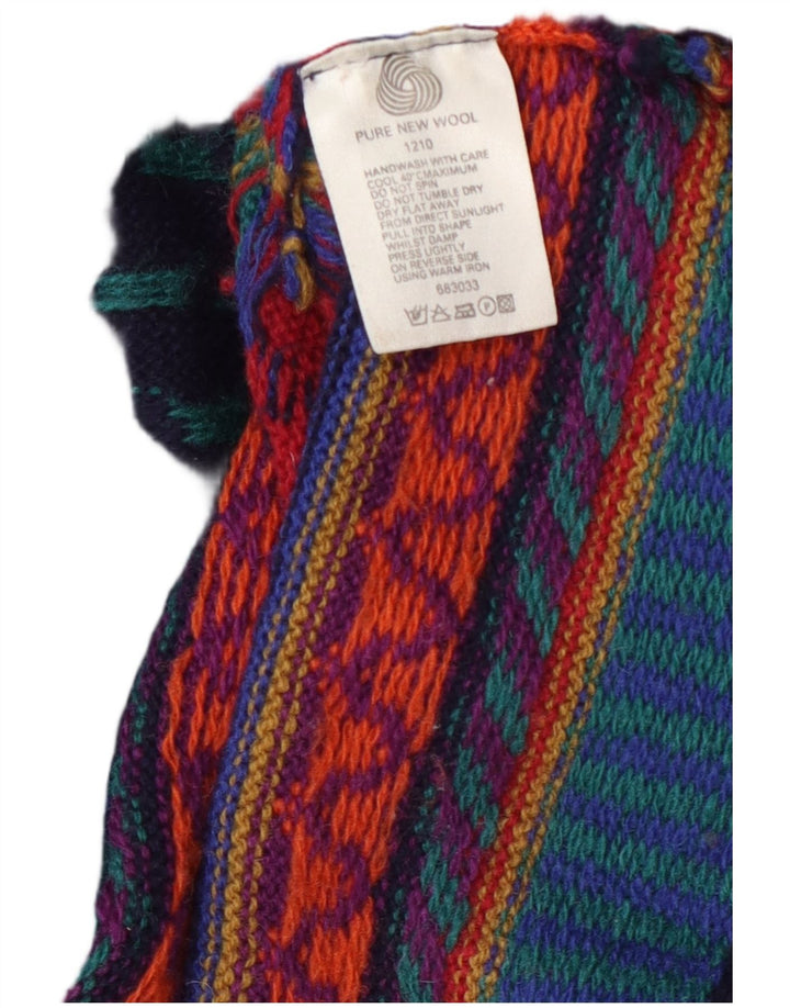 Tulchan Dame Cardigan Sweater UK 14 Medium Flerfarvet geometrisk uld