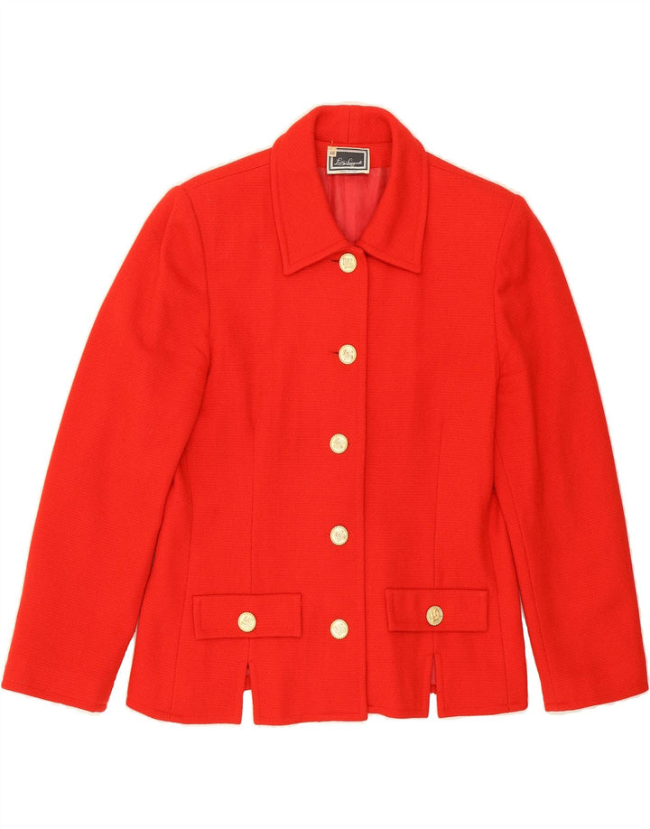 LUISA SPAGNOLI Womens 5 Button Blazer Jacket IT 46 Large Red Virgin Wool Vintage Luisa Spagnoli and Second-Hand Luisa Spagnoli from Messina Hembry 
