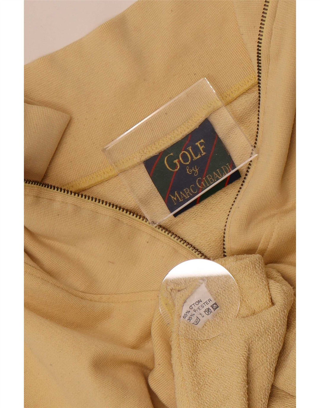 Marc Gibaldi Herre Golf Grafisk Zip Neck Sweatshirt Jumper Stor Gul